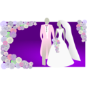 download Bride And Groom clipart image with 90 hue color