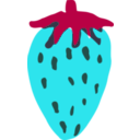 download Strawberry clipart image with 180 hue color