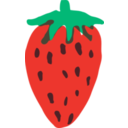 download Strawberry clipart image with 0 hue color