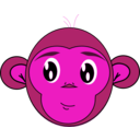 download Red Monkey clipart image with 315 hue color