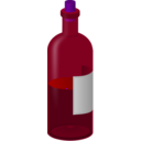 download Wine Bottle With Label clipart image with 225 hue color
