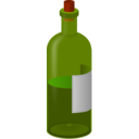 download Wine Bottle With Label clipart image with 315 hue color