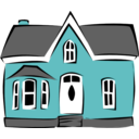 download Small House clipart image with 180 hue color