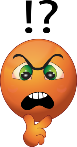 Orange Angry Smiley Emoticon