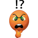 download Orange Angry Smiley Emoticon clipart image with 0 hue color