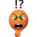 Orange Angry Smiley Emoticon