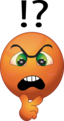 Orange Angry Smiley Emoticon