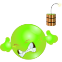 download Dynamite Smiley Emoticon clipart image with 45 hue color