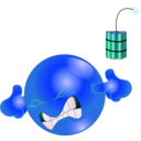 download Dynamite Smiley Emoticon clipart image with 180 hue color