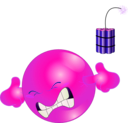 download Dynamite Smiley Emoticon clipart image with 270 hue color