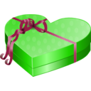 download Valentines Day Gift Box clipart image with 135 hue color