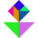 download Tangram clipart image with 90 hue color
