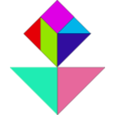 download Tangram clipart image with 135 hue color