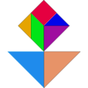 download Tangram clipart image with 180 hue color