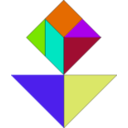 download Tangram clipart image with 225 hue color