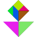 download Tangram clipart image with 270 hue color