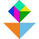 download Tangram clipart image with 0 hue color