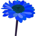 download Sunflower clipart image with 180 hue color