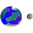 download Planet With Moon clipart image with 45 hue color