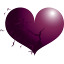 download Red Heart clipart image with 315 hue color