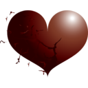 download Red Heart clipart image with 0 hue color