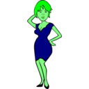 download Woman In Fashion clipart image with 90 hue color