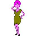 download Woman In Fashion clipart image with 270 hue color