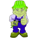 download Blue Worker clipart image with 45 hue color