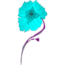 download Freeform Poppy clipart image with 180 hue color
