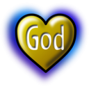 download God Heart Text Converted To Image Path clipart image with 45 hue color