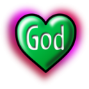 download God Heart Text Converted To Image Path clipart image with 135 hue color