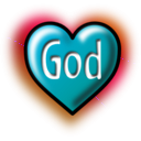 download God Heart Text Converted To Image Path clipart image with 180 hue color