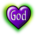 download God Heart Text Converted To Image Path clipart image with 270 hue color