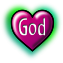 download God Heart Text Converted To Image Path clipart image with 315 hue color