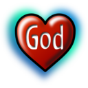 download God Heart Text Converted To Image Path clipart image with 0 hue color