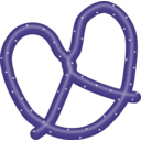 download Pretzel clipart image with 225 hue color