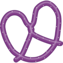 download Pretzel clipart image with 270 hue color