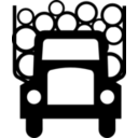 download Logging Truck Symbol Or Sign clipart image with 180 hue color