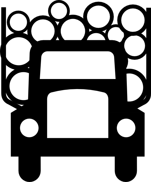 Logging Truck Symbol Or Sign