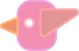 Abstract Cute Simple Cartoon Bird