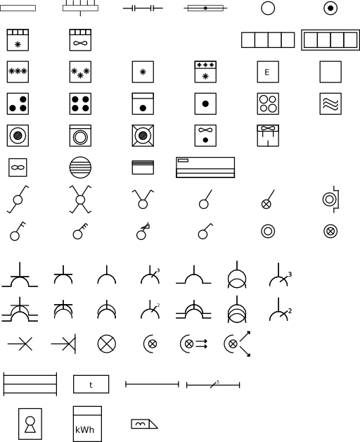 Domestic Electric Symbols Rgie Arei