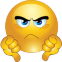 download Grumpy Smiley Emoticon clipart image with 0 hue color