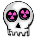 download Nuclear Skull clipart image with 270 hue color