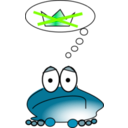 download Frog clipart image with 90 hue color