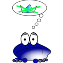 download Frog clipart image with 135 hue color