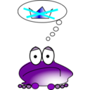 download Frog clipart image with 180 hue color