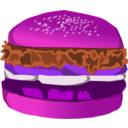 download Burger clipart image with 270 hue color