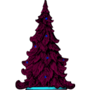 download Christmas Tree clipart image with 180 hue color