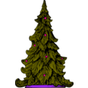 download Christmas Tree clipart image with 270 hue color