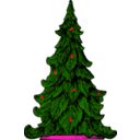 download Christmas Tree clipart image with 315 hue color